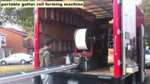 portable gutter roll forming machine